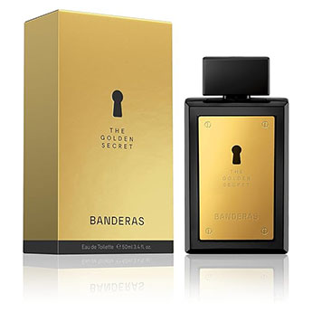 Perfume masculino The Golden Secret de Antonio Banderas com aroma quente e marcante