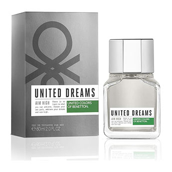 Perfume masculino Benetton United Dreams Aim High com fragrância cítrica e moderna