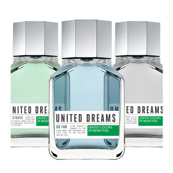 Perfumes masculinos Benetton United Dreams com fragrâncias variadas e acessíveis