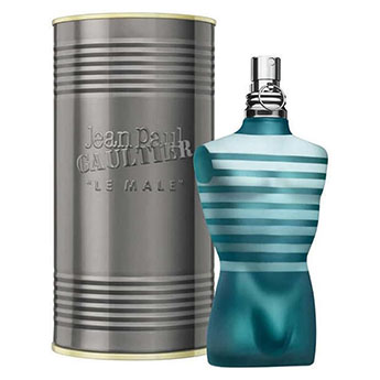 Perfume masculino Le Male de Jean Paul Gaultier com fragrância oriental e icônica