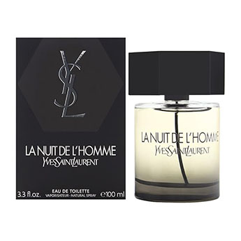 Frasco escuro e sofisticado do La Nuit de L’Homme da YSL.