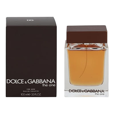 Perfume The One da Dolce & Gabbana com líquido âmbar sobre fundo discreto.