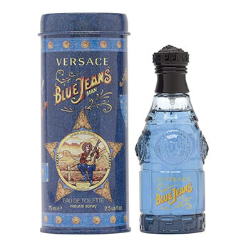 Perfume masculino Versace Blue Jeans com aroma ousado e nostálgico