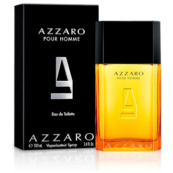 Frasco do perfume Azzaro Pour Homme, estilo clássico, barbearia, representando perfumes masculinos importados com bom custo-benefício.